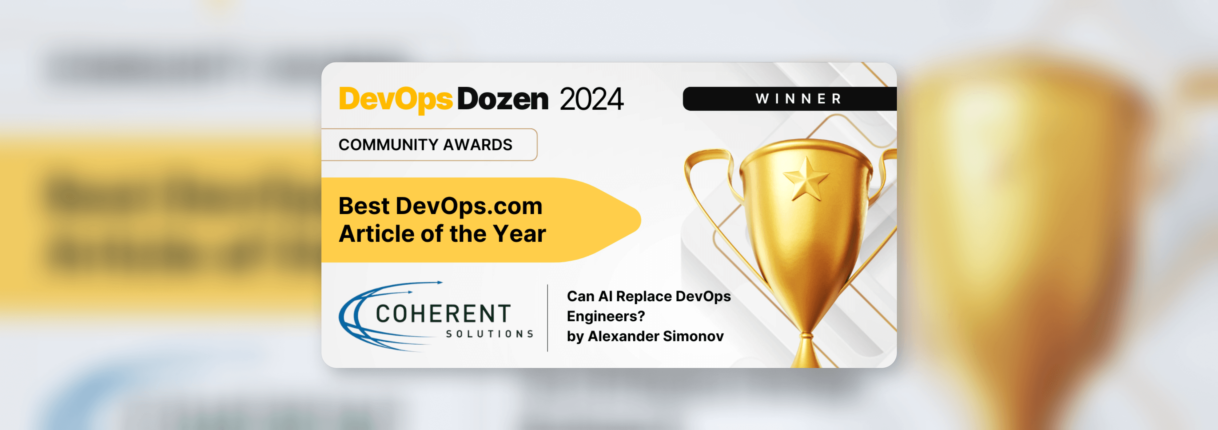 Coherent Solutions Expert Wins 2024 DevOps Dozen Award