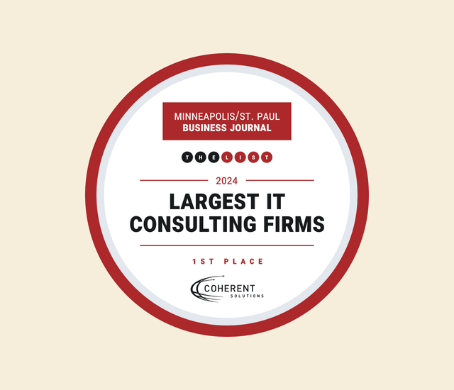 Coherent Solutions Ranked as the Top IT Consulting Firm in the Twin Cities